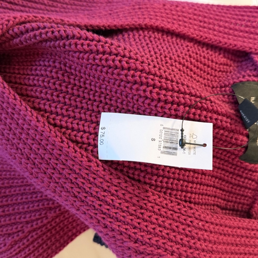 NWT BANANA REPUBLIC Textured Sweater Tank Top Women's Size Small Berry - Picture 10 of 11